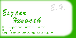 eszter husveth business card
